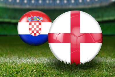 England and Croatia Football Flags